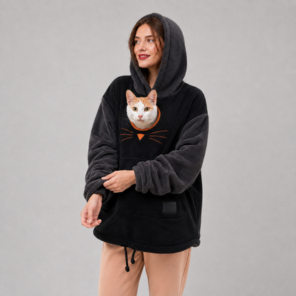 Cat Tote Carier Hoodie