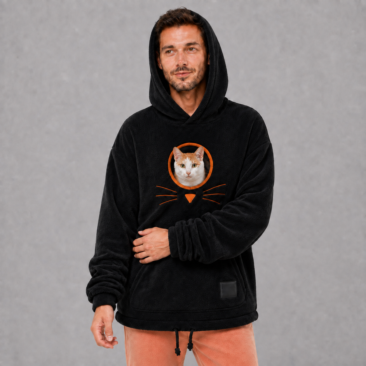 Cat Tote Carier Hoodie