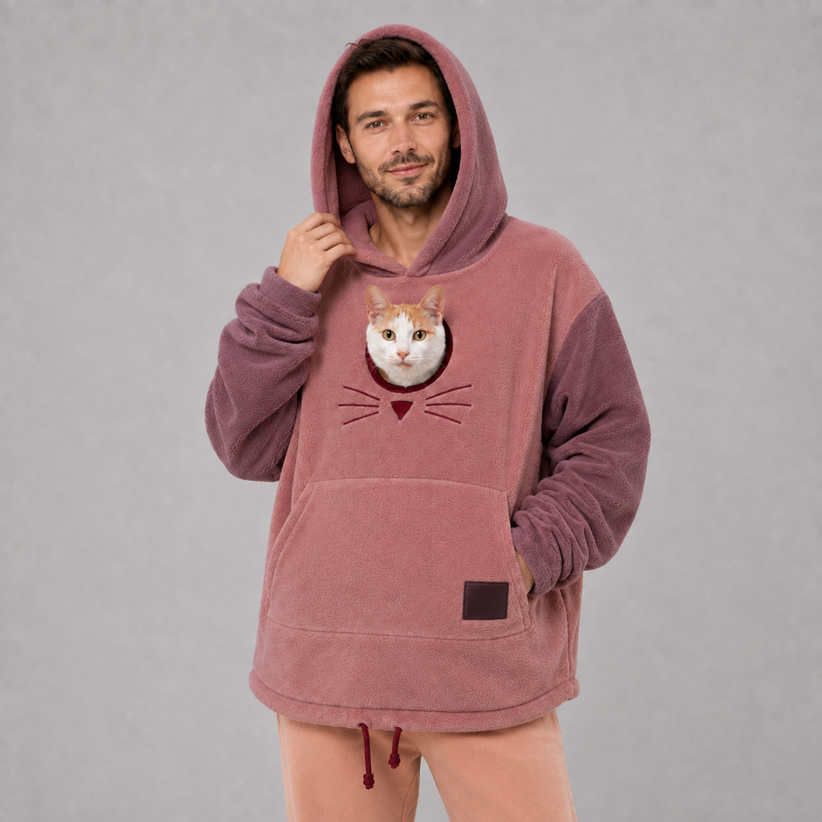 Cat Tote Carier Hoodie