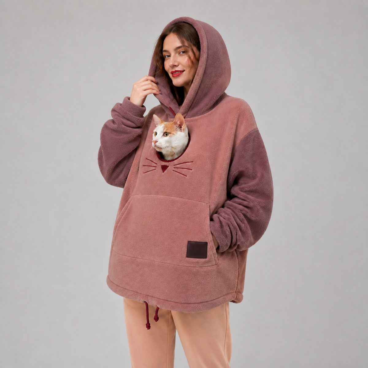 Cat Tote Carier Hoodie