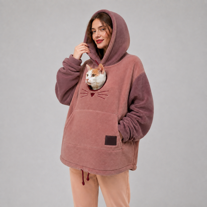 Cat Tote Carier Hoodie